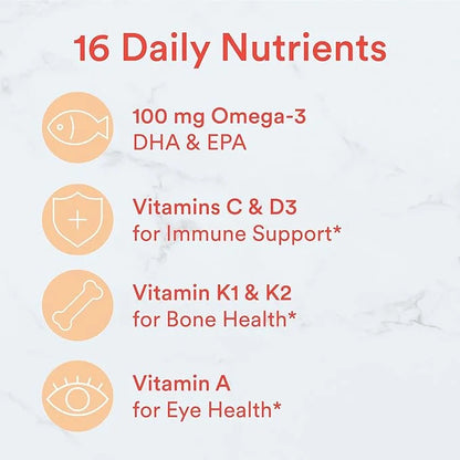 SmartyPants Kids Multivitamin Gummies: Omega 3 D3, C, B12, B6, B6, Vitamin 120 Count (30 Day