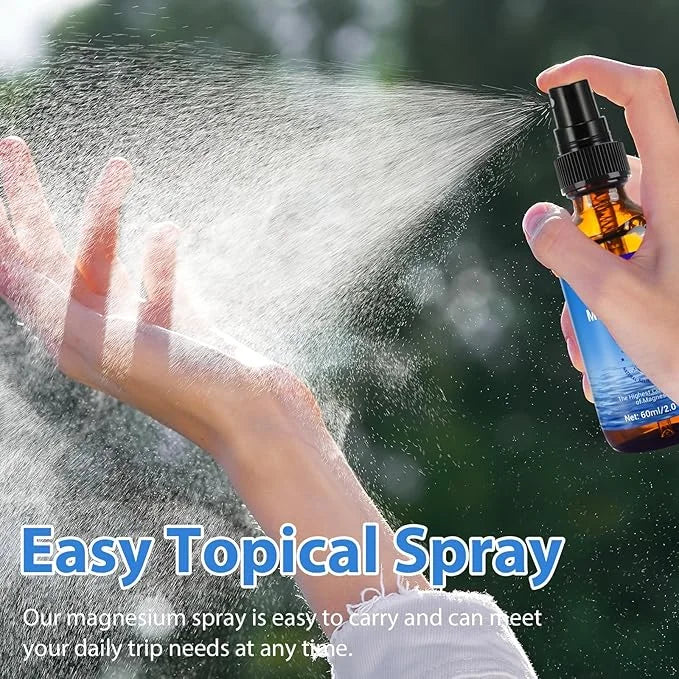 Magnesium Oil Spray - Magnesium Oil for feet - 100% Pure Magnesium Oil Spray Organic Natural Magnesium Spray - Nourish The...