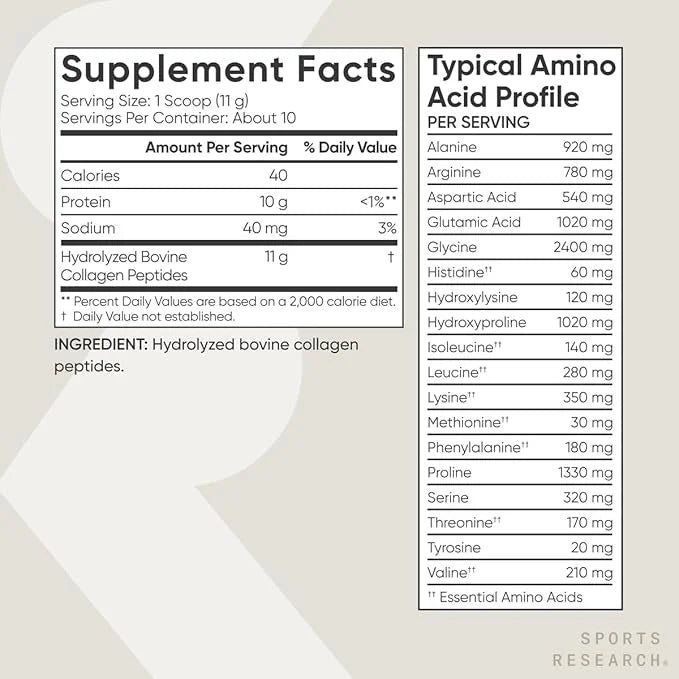 Sports Research Collagen Peptides 1 & 3 Collagen