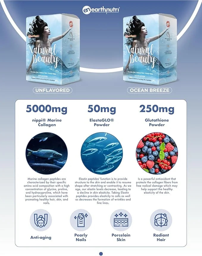 EarthNutri Natural Beauty Marine Collagen Peptides (30 Stick