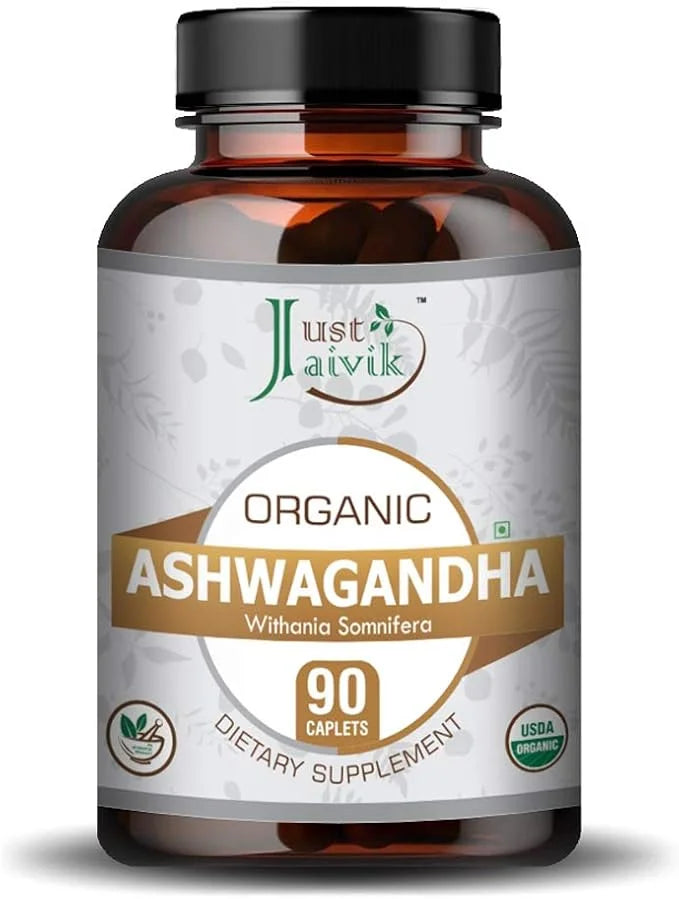 Just Jaivik Organic Ashwagandha Tablets 750 mg 90 Organic