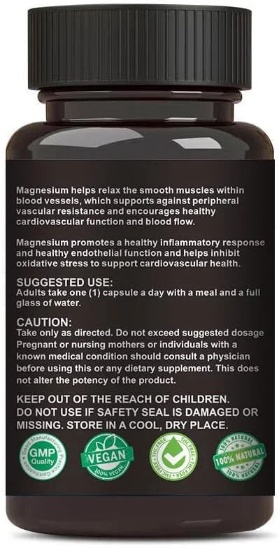 Crown Elite Premium High Absorption Magnesium 500mg, 2 2 Month