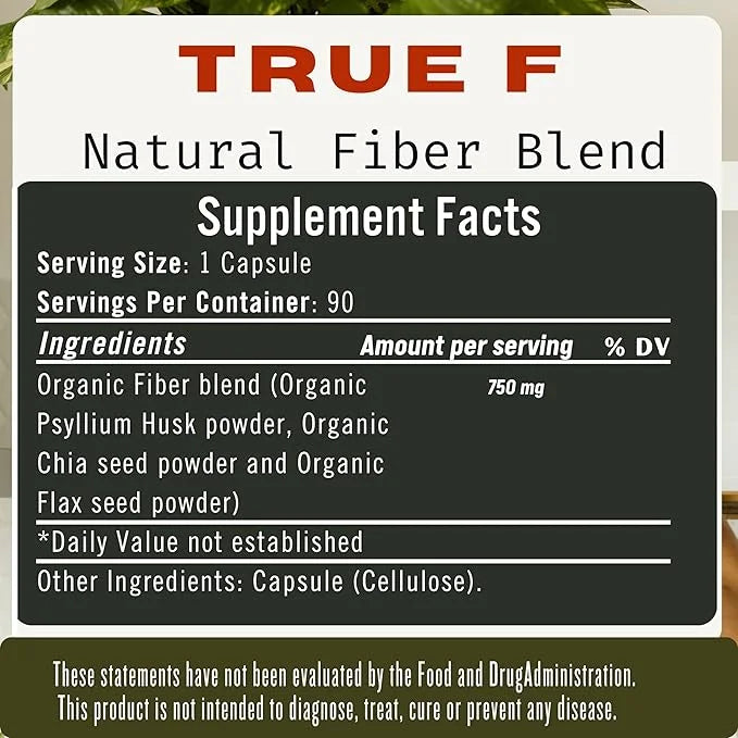 Natural Fiber Blend Supplement 750mg Organic