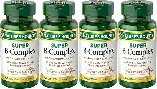 Nature's Bounty B-Complex with Folic Acid 150 Each 4)
