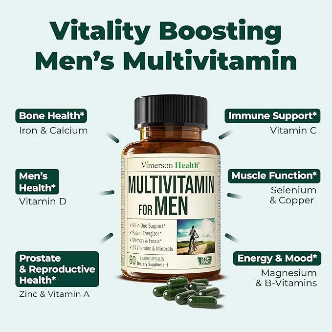 Multivitamin for Men B12, Zinc,