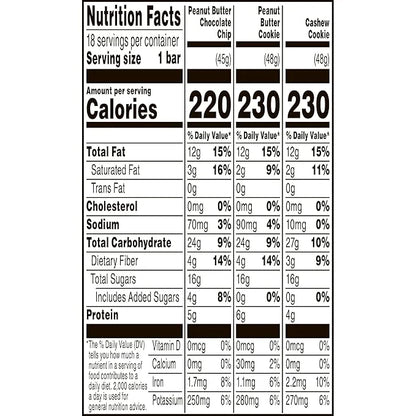 Larabar Variety Pack, Gluten Free Vegan 18 Bars, 1 lb 14 oz
