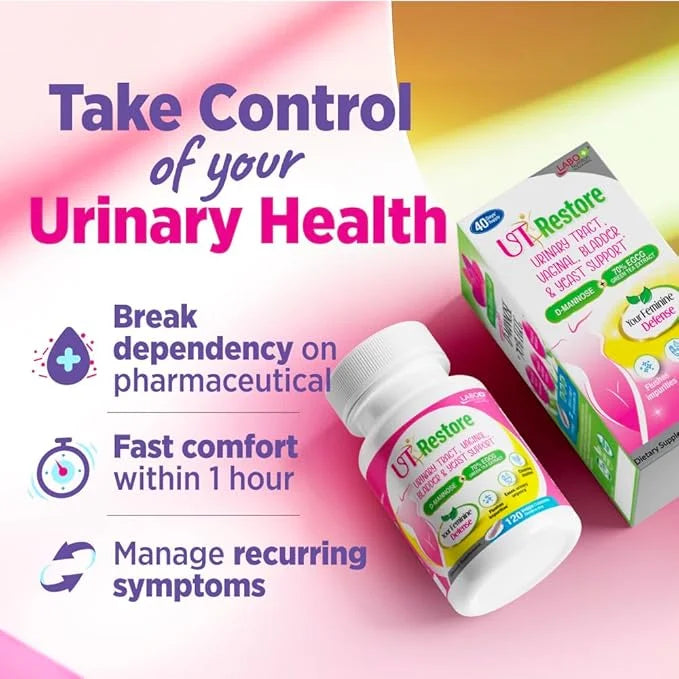 LABO Nutrition UTRestore D-Mannose & Green Tea Extract 70% EGCG, Urinary Tract Health for Women, Bladder Support with Vita...