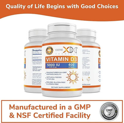 GENEX Vitamin D3 5000IU (400 Softgels)
