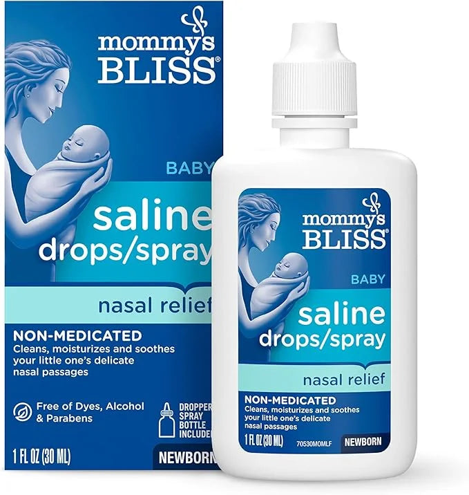 Mommy's Bliss Saline Drops/Spray, Nasal Relief 1 Fl