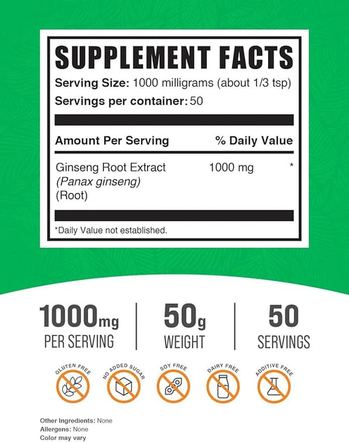 BulkSupplements.com Ginseng Root Extract Powder 1000mg per 50g (1.8 (1.8 oz) 1)