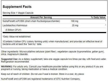 Swanson Lactobacillus Rhamnosus with FOS 5 Billion (60 Veggie 2 Pack