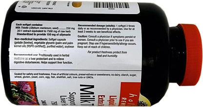 Extra Strength Milk Thistle 250 mg 240 softgels