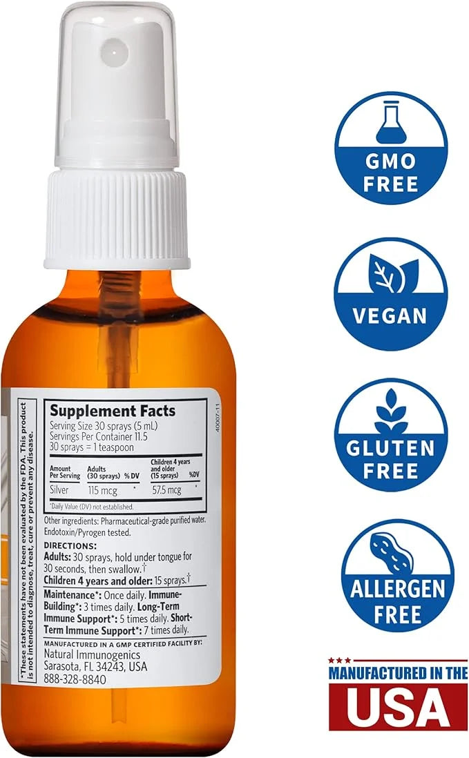 Argentyn 23 Professional Bio-Active Silver Hydrosol for Immune Support, Colloidal Silver, 23ppm, 2oz (59mL) Fine Mist Spra...