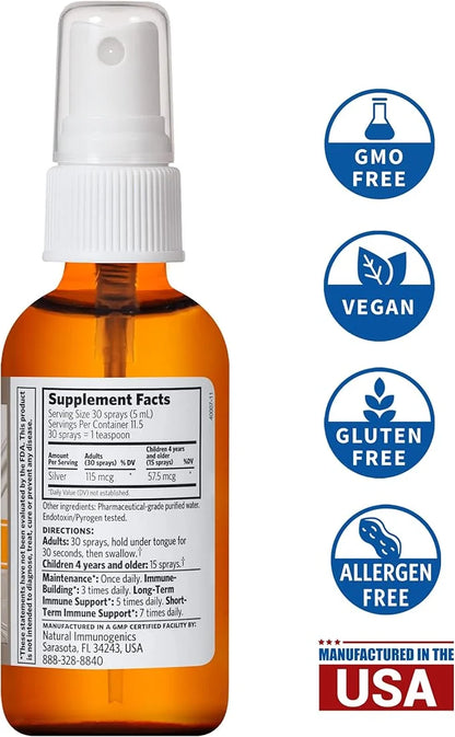 Argentyn 23 Professional Bio-Active Silver Hydrosol for Immune Support, Colloidal Silver, 23ppm, 2oz (59mL) Fine Mist Spra...