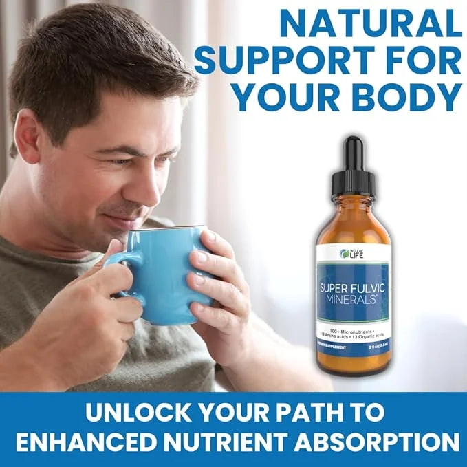 Super Fulvic Minerals: Herbal Detox 2 oz. 128 Servings.