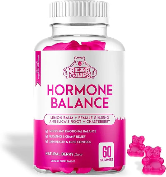 Hormone Balance for Women - PMS Relief Gummies and Bloating Relief for Women, Balance Complex for Women - All-in-One Menop...