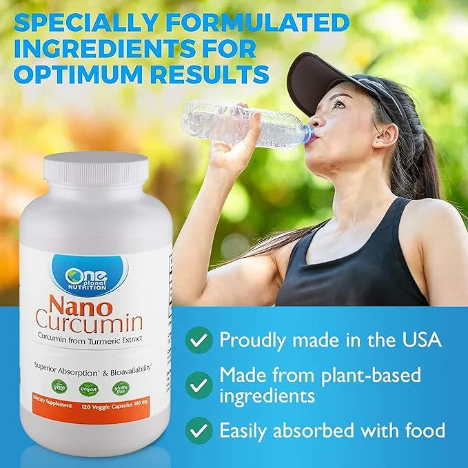 Nano Curcumin Capsule, 100 mg Turmeric 120 Veggie