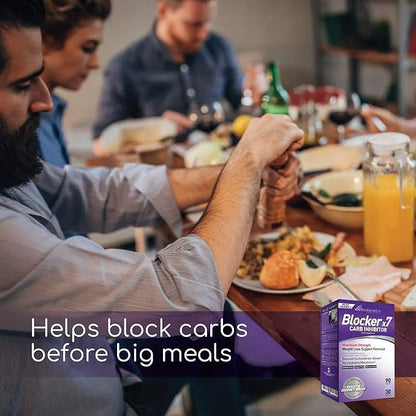 BioGenetic Labs Carb Blocker X7 - White Kidney Bean Cheat Pill - Keto-Friendly - Carb Blocker Pills for Women and Men - Ap...