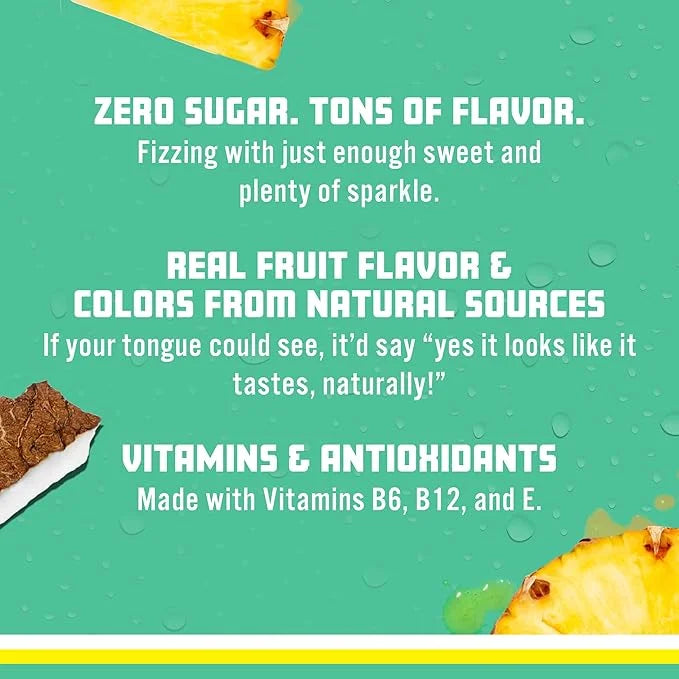 Sparkling Ice, Coconut Pineapple Sparkling Water, Zero Sugar Flavored Water, with Vitamins and Antioxidants, Low Calorie B...