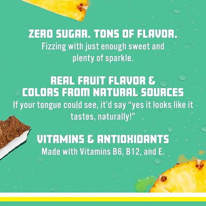 Sparkling Ice, Coconut Pineapple Sparkling Water, Zero Sugar Flavored Water, with Vitamins and Antioxidants, Low Calorie B...