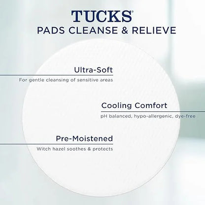 TUCKS Medicated Cooling Pads, 100 Count