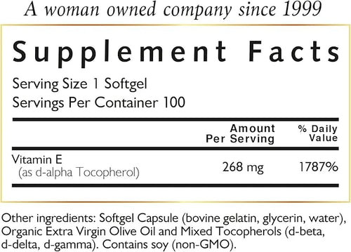 Coco March Natural Vitamin E 400 3 Month 100 Softgels