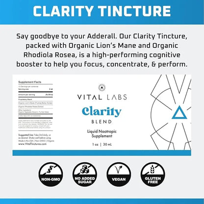Clarity Tincture - Organic Lions Mane