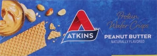 Atkins Peanut Butter Protein Wafer Crisps, Protein Dessert, 4g Net Carb, 1g Sugar, Keto Friendly, 5 Count - Product Image
