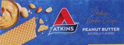 Atkins Peanut Butter Protein Wafer Crisps, Protein Dessert, 4g Net Carb, 1g Sugar, Keto Friendly, 5 Count - Product Image