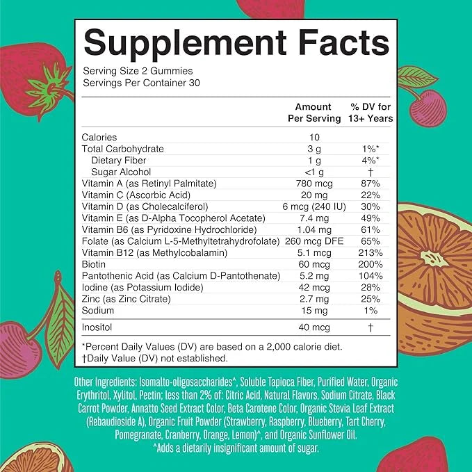 MaryRuth Organics Multivitamin for Teens 13+ | 60 Count