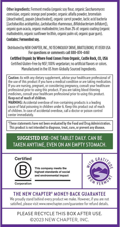 New Chapter Women's Multivitamin for Immune, 20+ Nutrients 72 Count