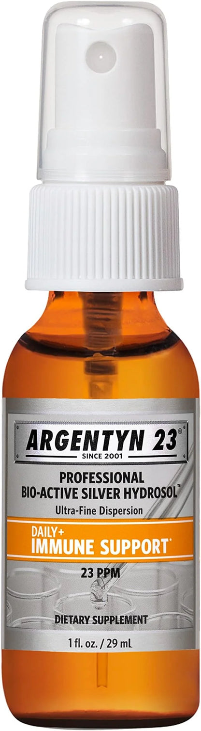 Argentyn 23 Professional Bio-Active Silver Hydrosol for Immune Support, Colloidal Silver, 23ppm, 1oz (29mL) Fine Mist Spra...