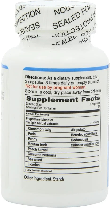 Ovary & Uterus Clean, 500 mg 60-Count Bottle