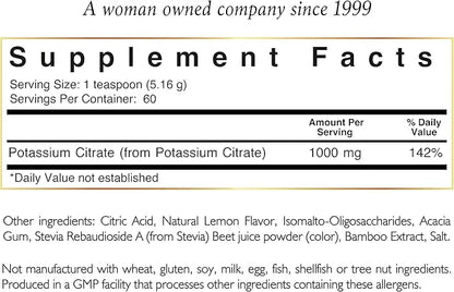 Pink Potassium Powder by Cocó March – Supports Heart Health, Muscle Function, and Bone Health. Gluten Free, Dairy Free, No...