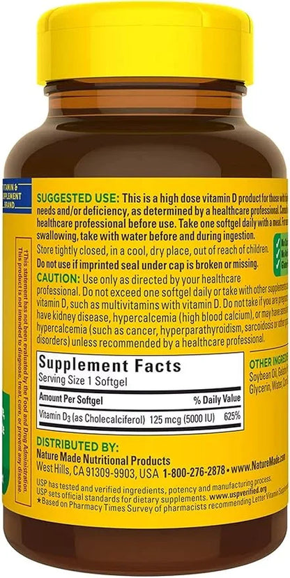 Nature Made Vitamin D-3 5000IU 220