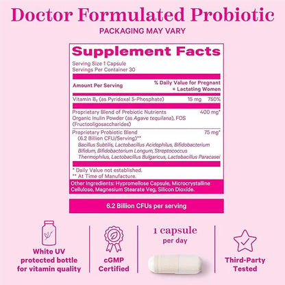 Pink Stork Prenatal Probiotics for Women B6 - 30 Capsules