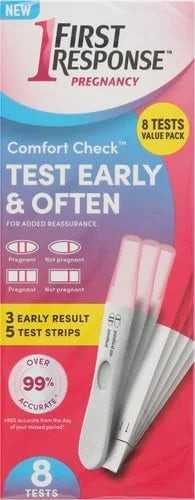 FIRST RESPONSE Comfort Check Pregnancy Test, 8 Count,