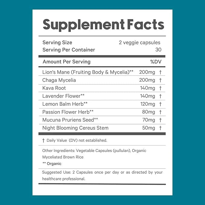 LyfeFuel Adaptogen Blend for Relaxation & 60 Vegan