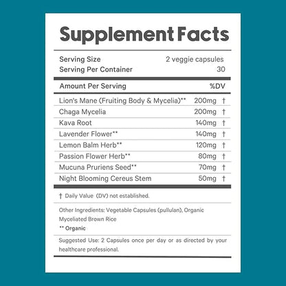 LyfeFuel Adaptogen Blend for Relaxation & 60 Vegan