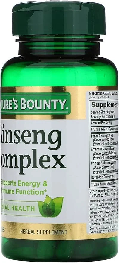 Nature's Bounty Ginseng Complex Plus Royal 75 ea 6)