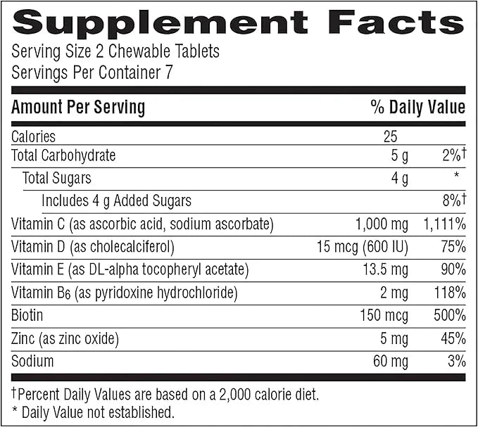Emergen-C Immune+ Chewables 1000mg Vitamin C 14 Count