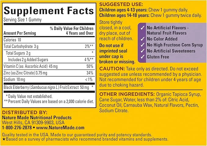 Nature Made Kids First Elderberry 40 Elderberry