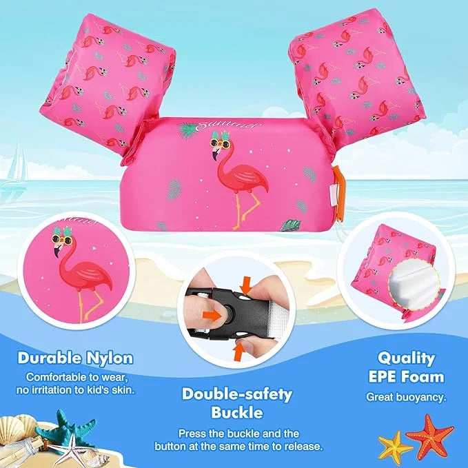 Moko Toddler Swim Vest for Kids, 20-50 lbs/22-66 lbs Clearance Swim Arm Band Cartoon Swimming Wings Pool Float Vests Sleev...