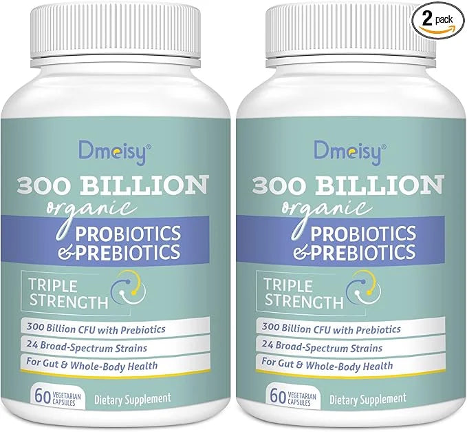 300 Billion CFU Probiotics for Women 24 Strains 15 Organic 120 Capsules