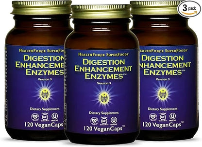 HEALTHFORCE SUPERFOODS Digestion Enhancement Enzymes 120 Vegan 3)