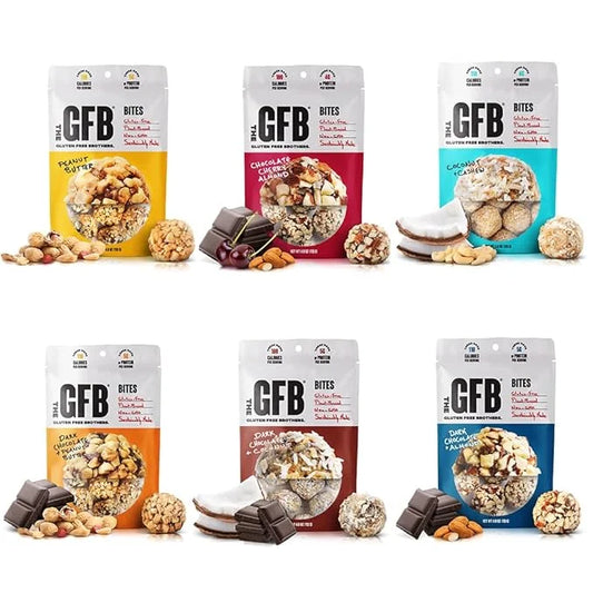 The GFB Variety Pack Protein Bites - Gluten Free, Plant Based, Non GMO, Sustainably Made – Ridiculously Tasty, Healthy, Ve...