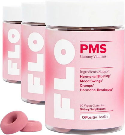 O Positiv FLO PMS Gummies 30 Servings 3) - B6, &