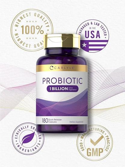 Carlyle Probiotic for Women & Men's 1 Billion 180 Quick 1 Lactobacillus