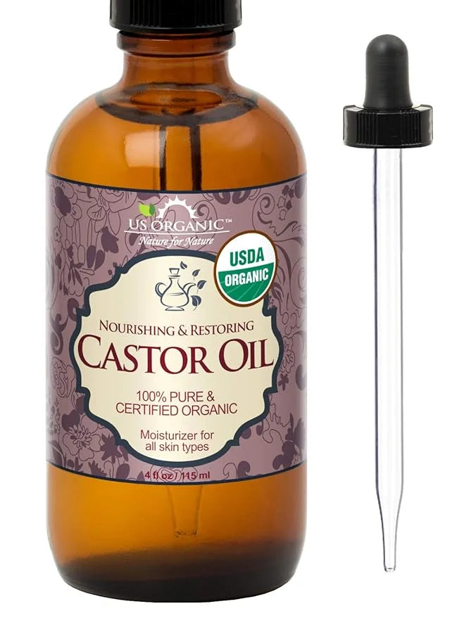 US Organic Castor Oil, USDA Certified Organic,Expeller Pressed, Hexane Free, 100% Pure & Natural moisturizing and emollien...