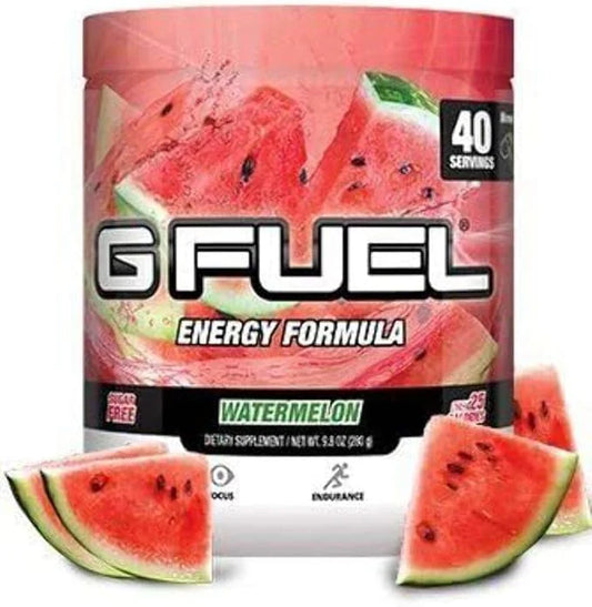 G Fuel Watermelon Energy Powder, Sugar Free, Clean Caffeine Focus Supplement, Water Mix, Focus Amino, Vitamin + Antioxidan...